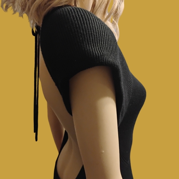 COPY - Future Collective Black Sweater midi Dress - Picture 5 of 10